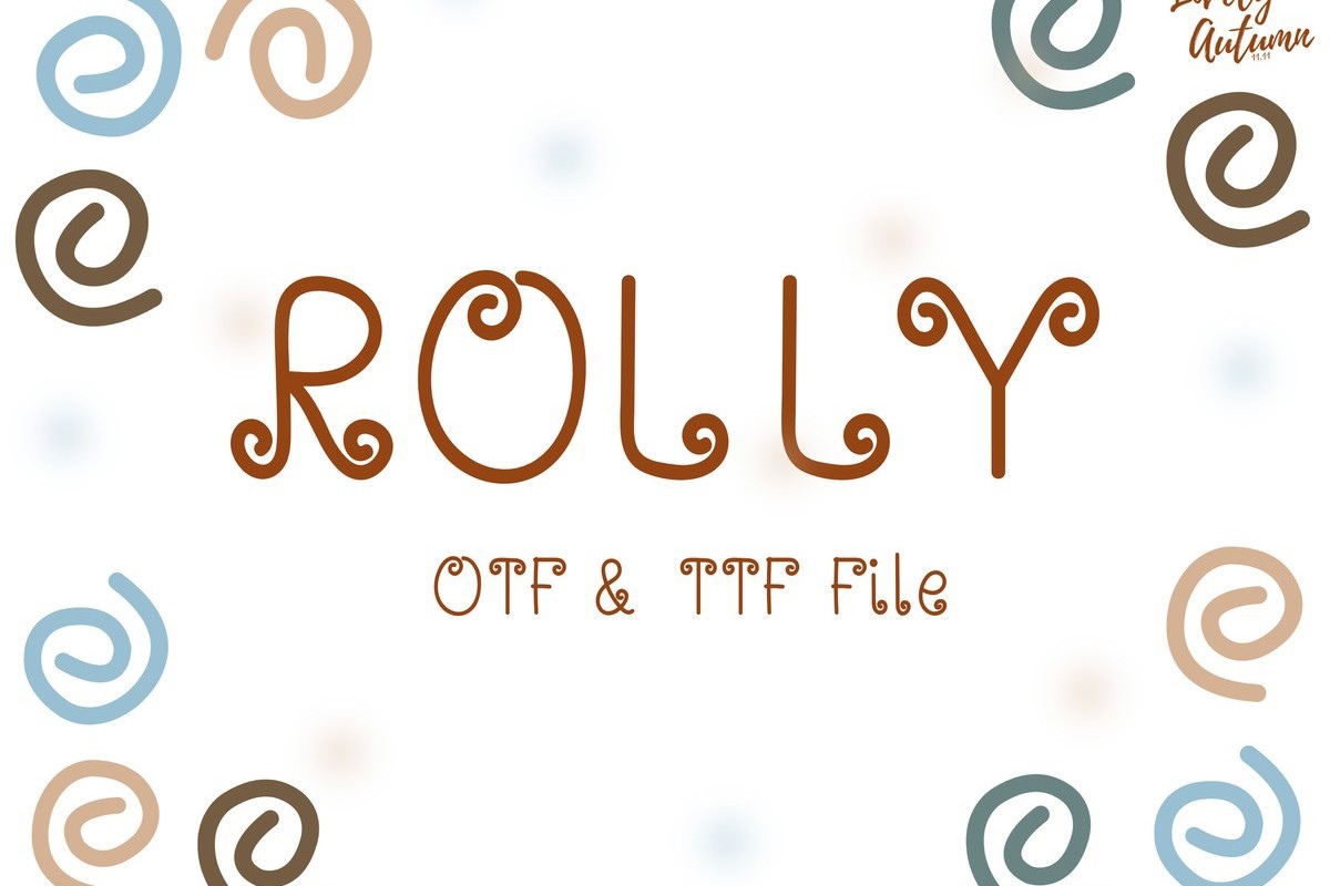 Пример шрифта Rolly