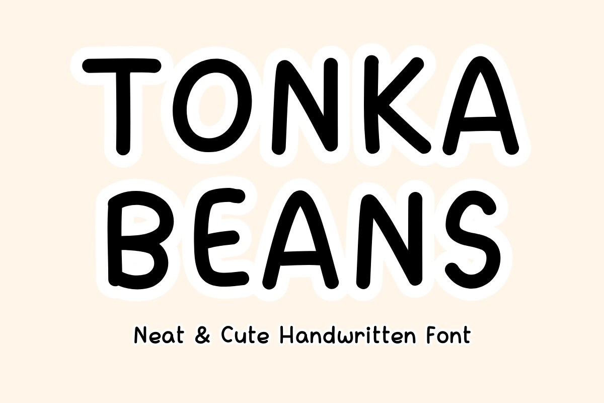 Пример шрифта Tonka Beans