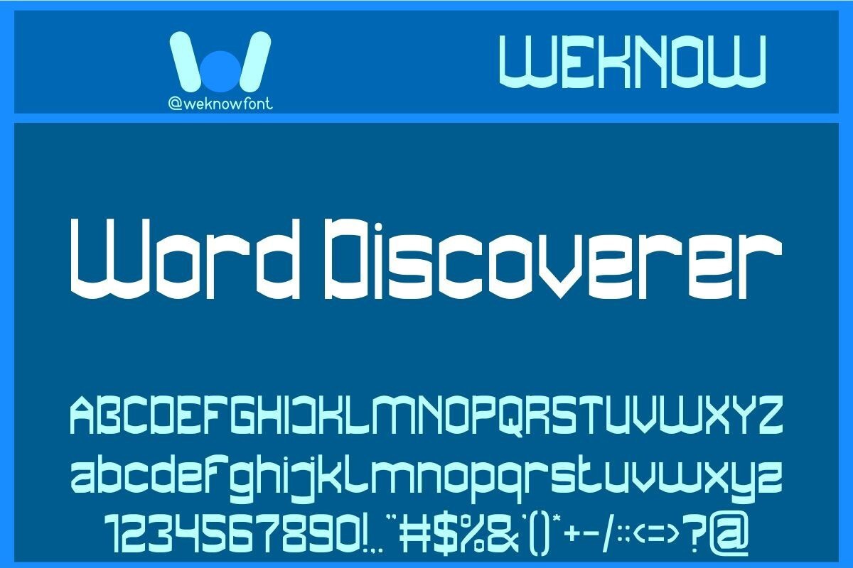 Пример шрифта Word Discoverer