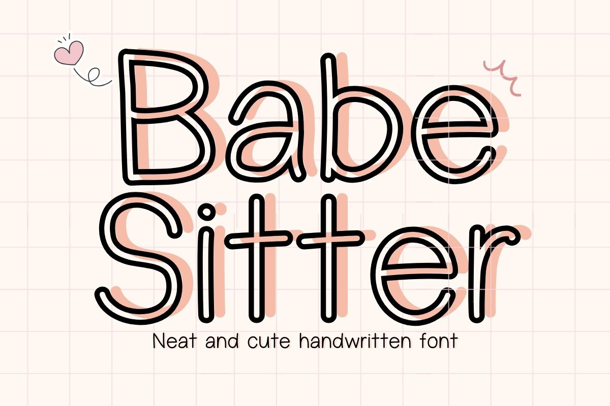 Пример шрифта BabeSitter