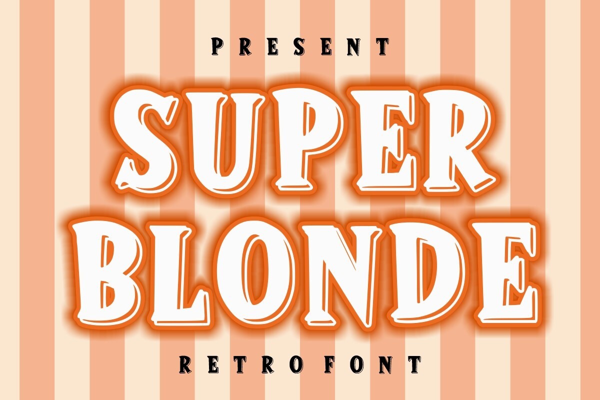 Пример шрифта Super Blonde