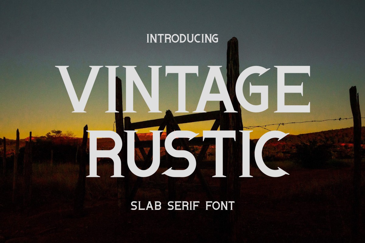 Пример шрифта Vintage Rustic