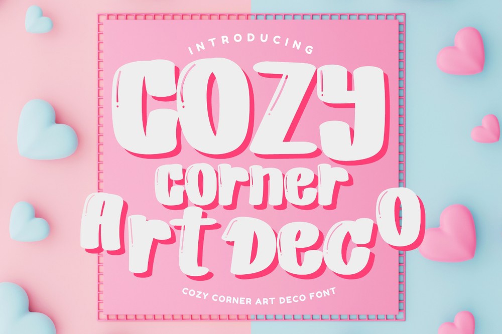 Пример шрифта Cozy Corner Art Deco