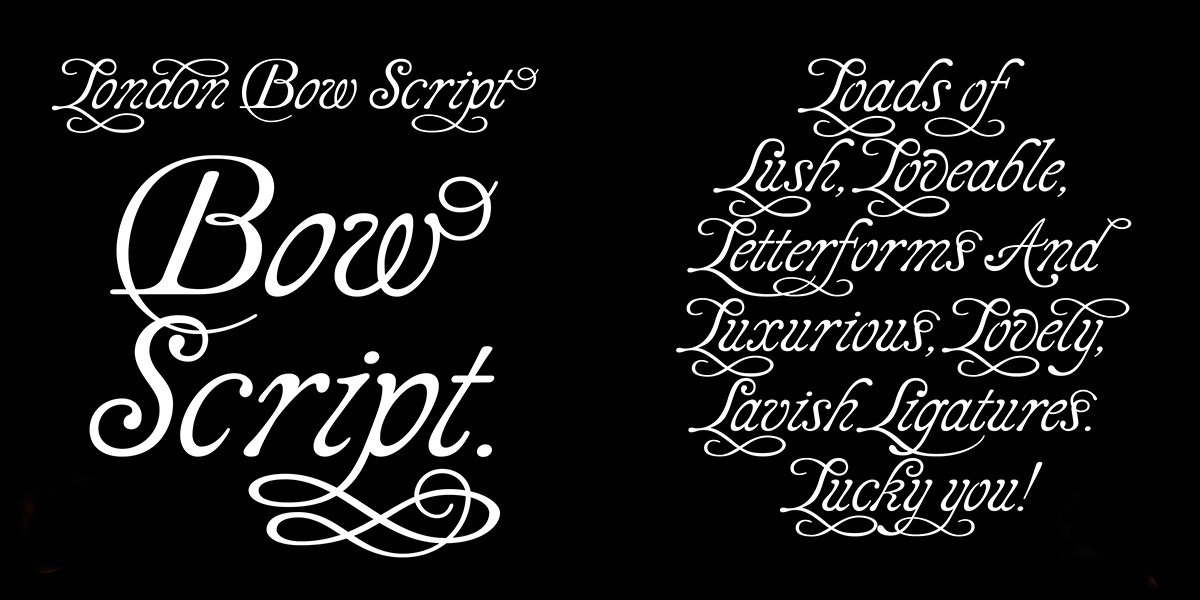 Пример шрифта LDN Bow Script