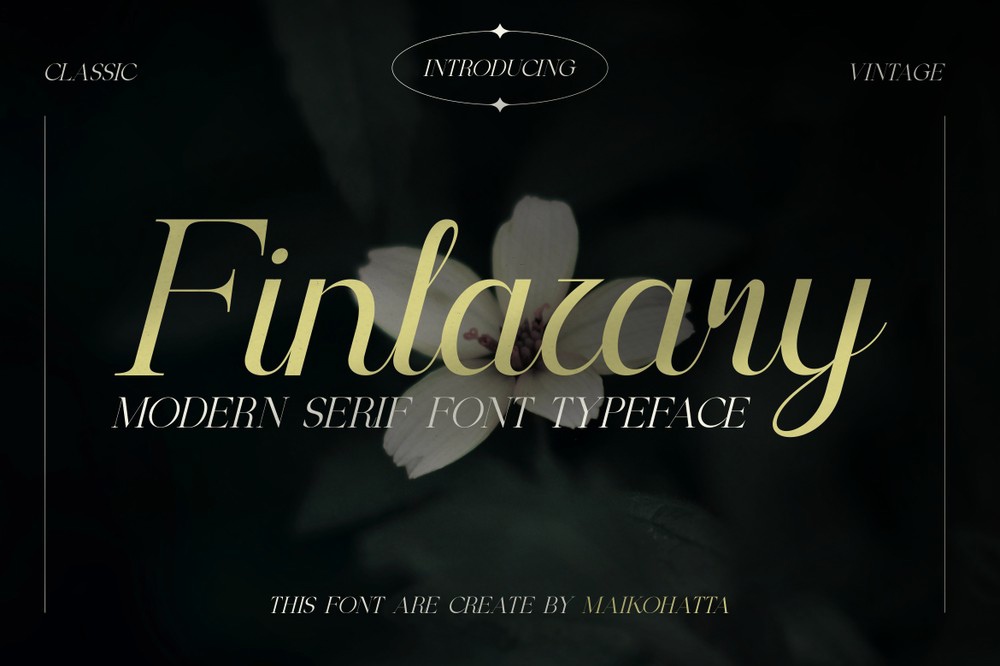 Пример шрифта Finlazary