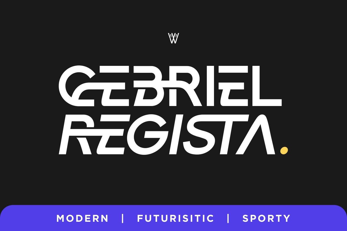 Пример шрифта Gebriel Regista