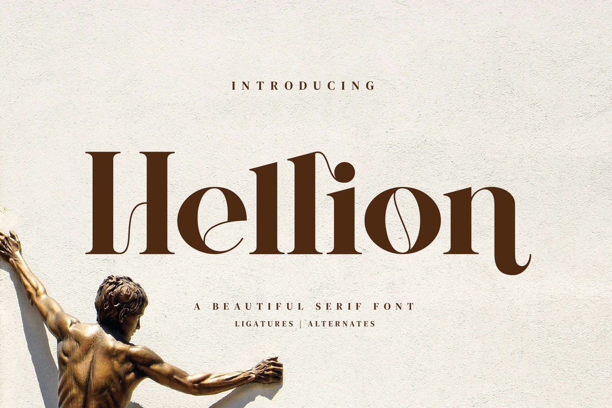 Пример шрифта Hellion