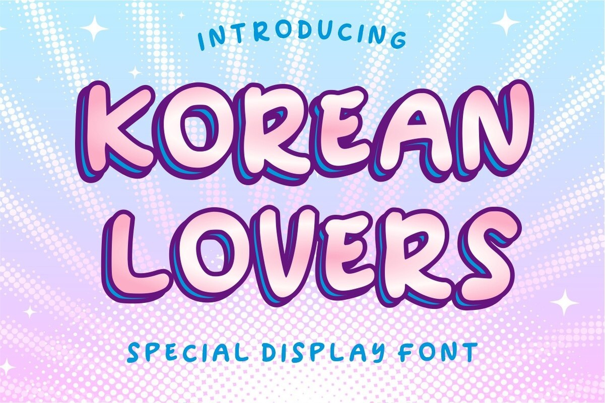 Пример шрифта Korean Lovers