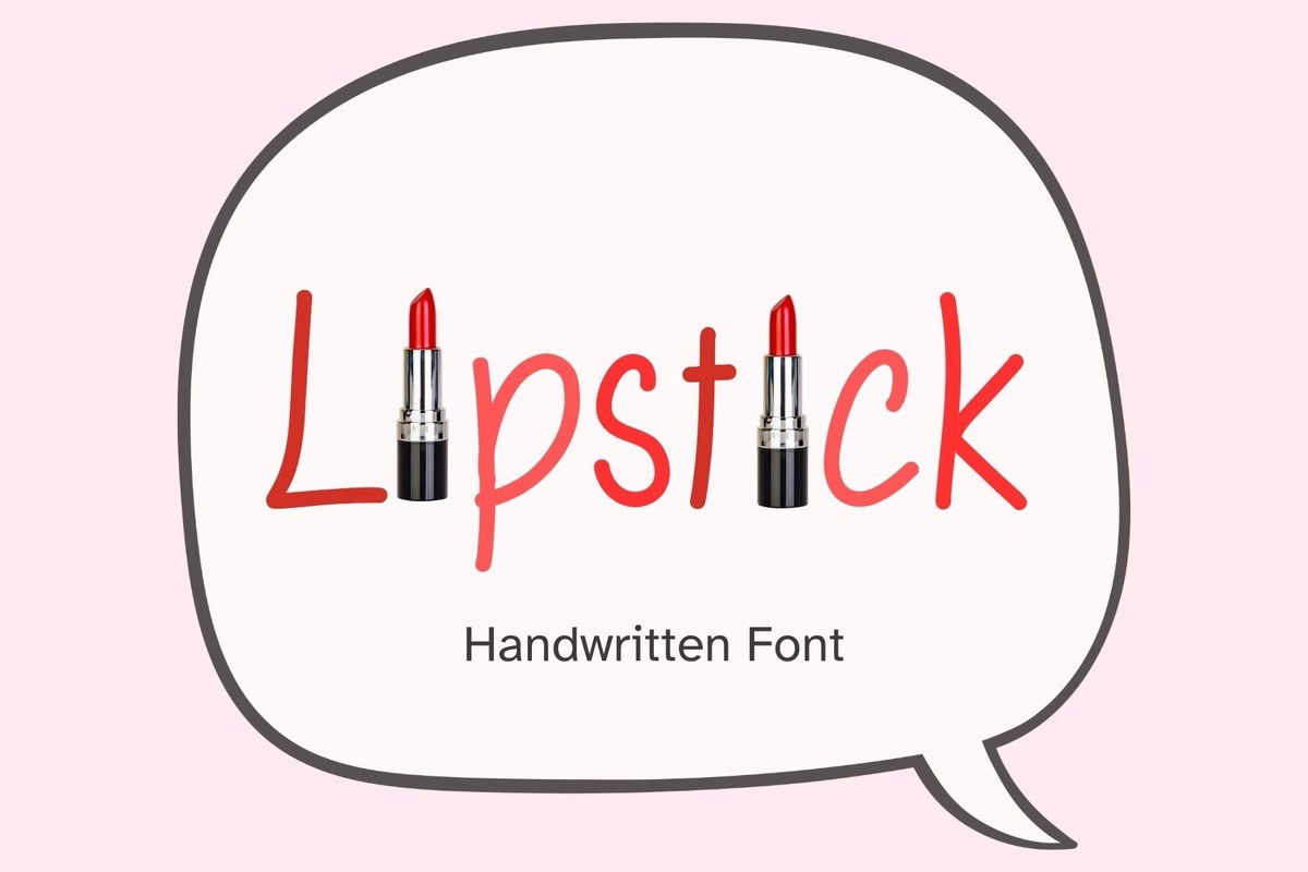 Пример шрифта Lipstick