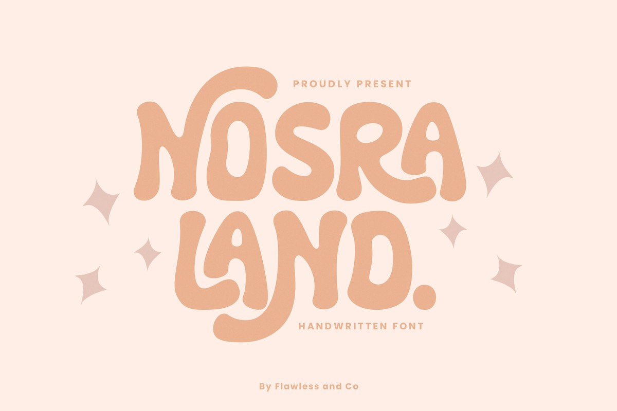 Пример шрифта Nosra Land