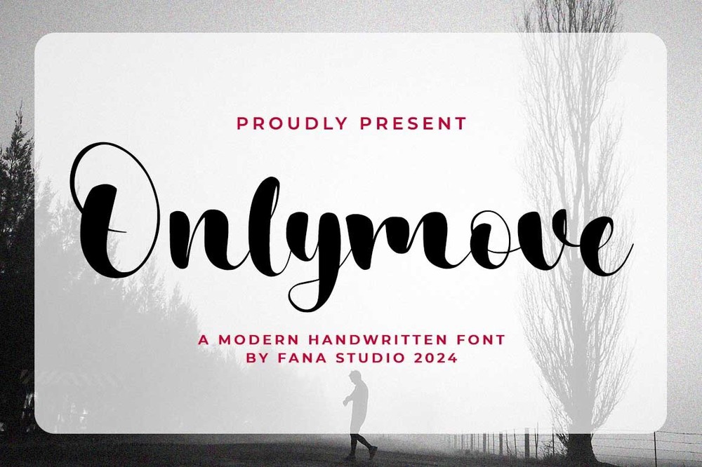 Пример шрифта Onlymove