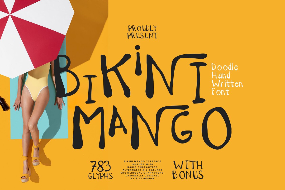 Пример шрифта Bikini Mango