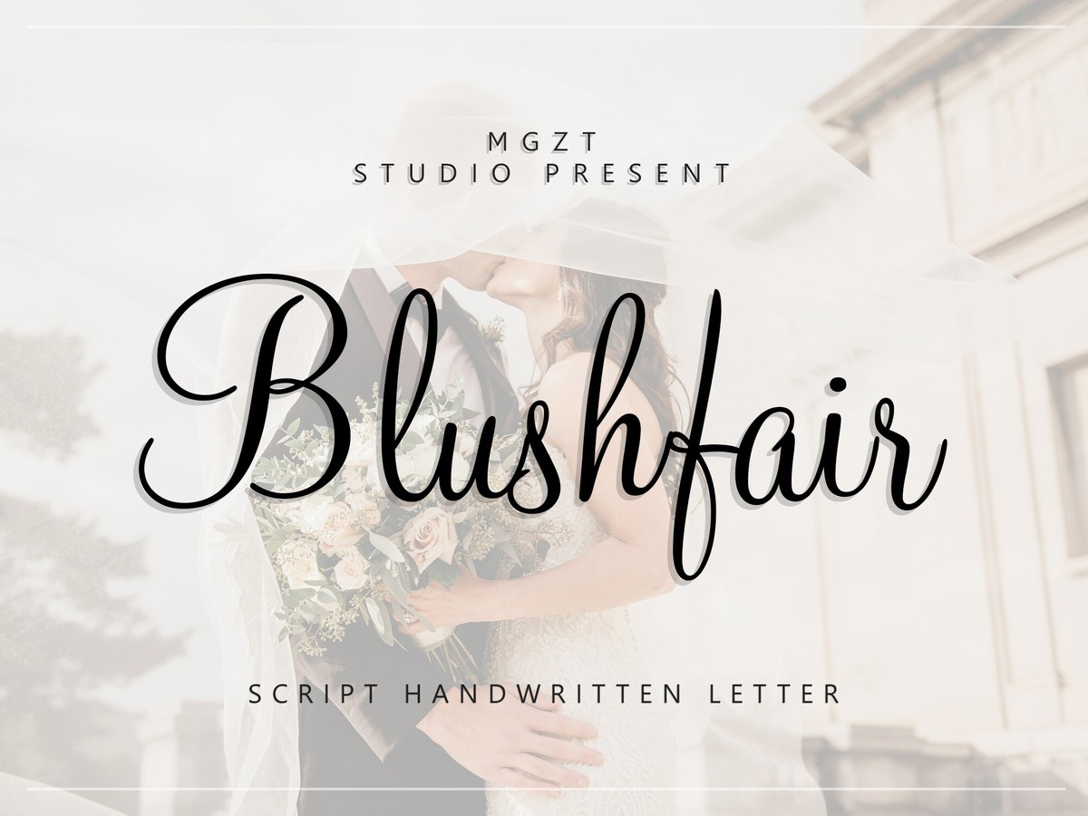 Пример шрифта Blushfair