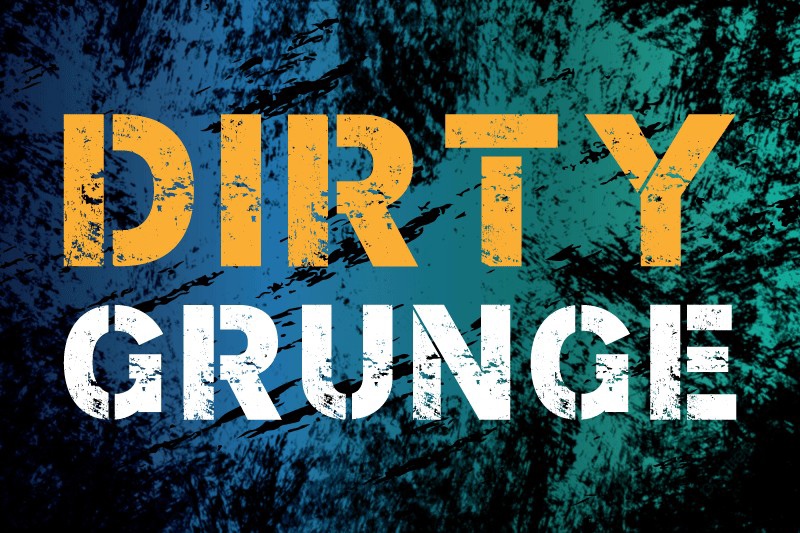 Пример шрифта Dirty Grung