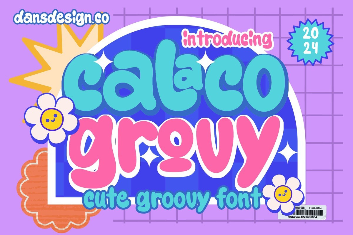 Пример шрифта Calaco Grovy