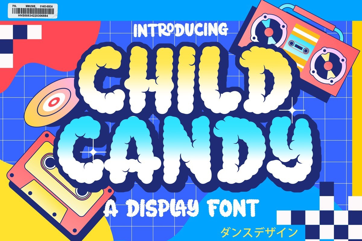 Пример шрифта Child Candy