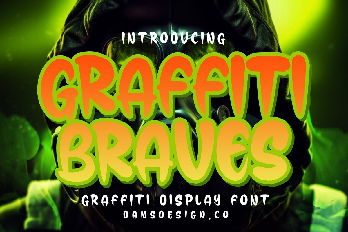 Пример шрифта Graffiti Braves