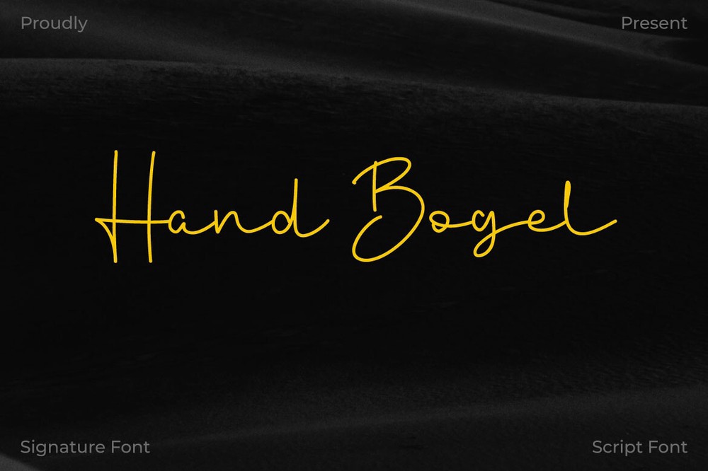 Пример шрифта Hand Bogel