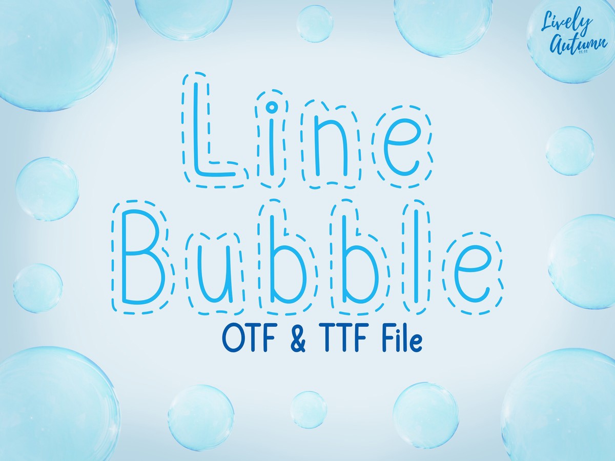 Пример шрифта Line Bubble Regular