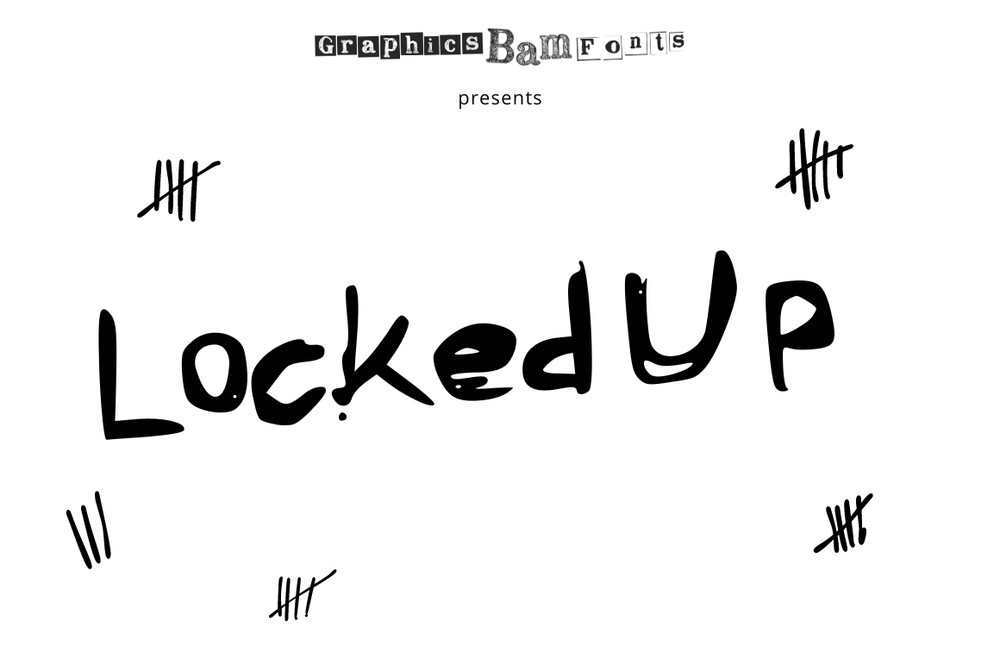 Пример шрифта Locked Up