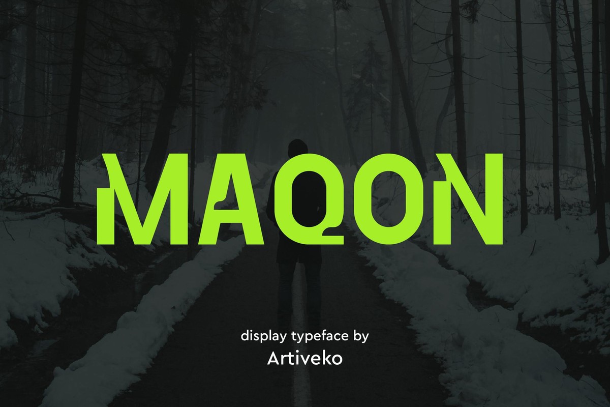 Пример шрифта Maqon Italic