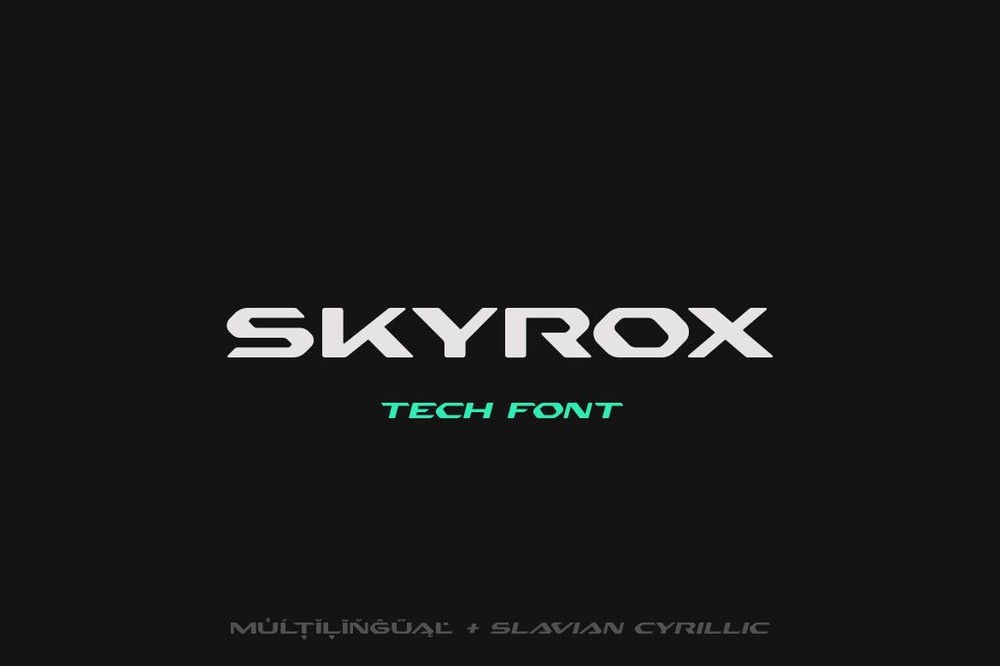 Пример шрифта Skyrox One