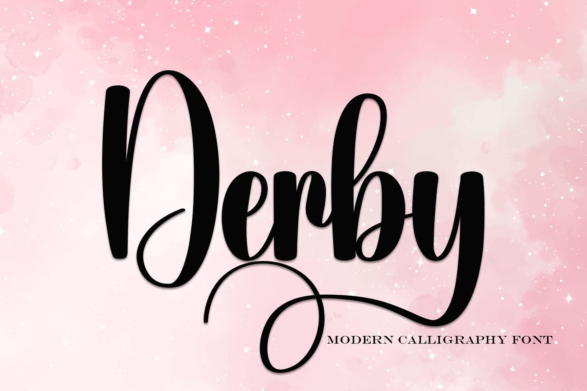 Пример шрифта Derby