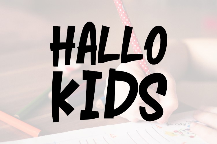 Пример шрифта Hallo Kids