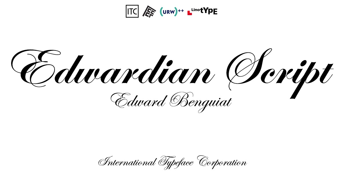 Пример шрифта Edwardian Script Regular