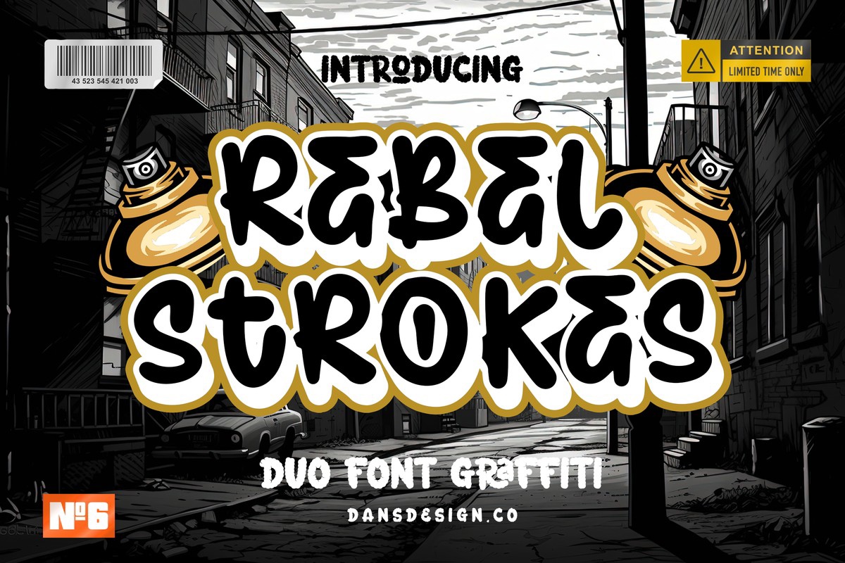 Пример шрифта Rebel Strokes Bold