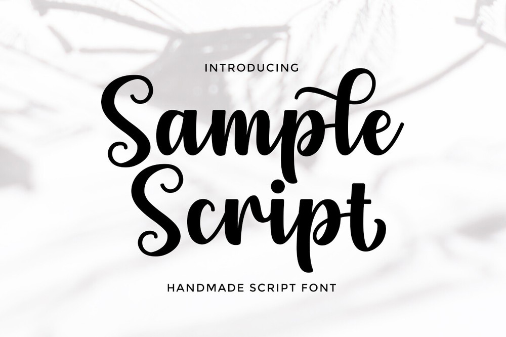 Пример шрифта Sample Script Regular