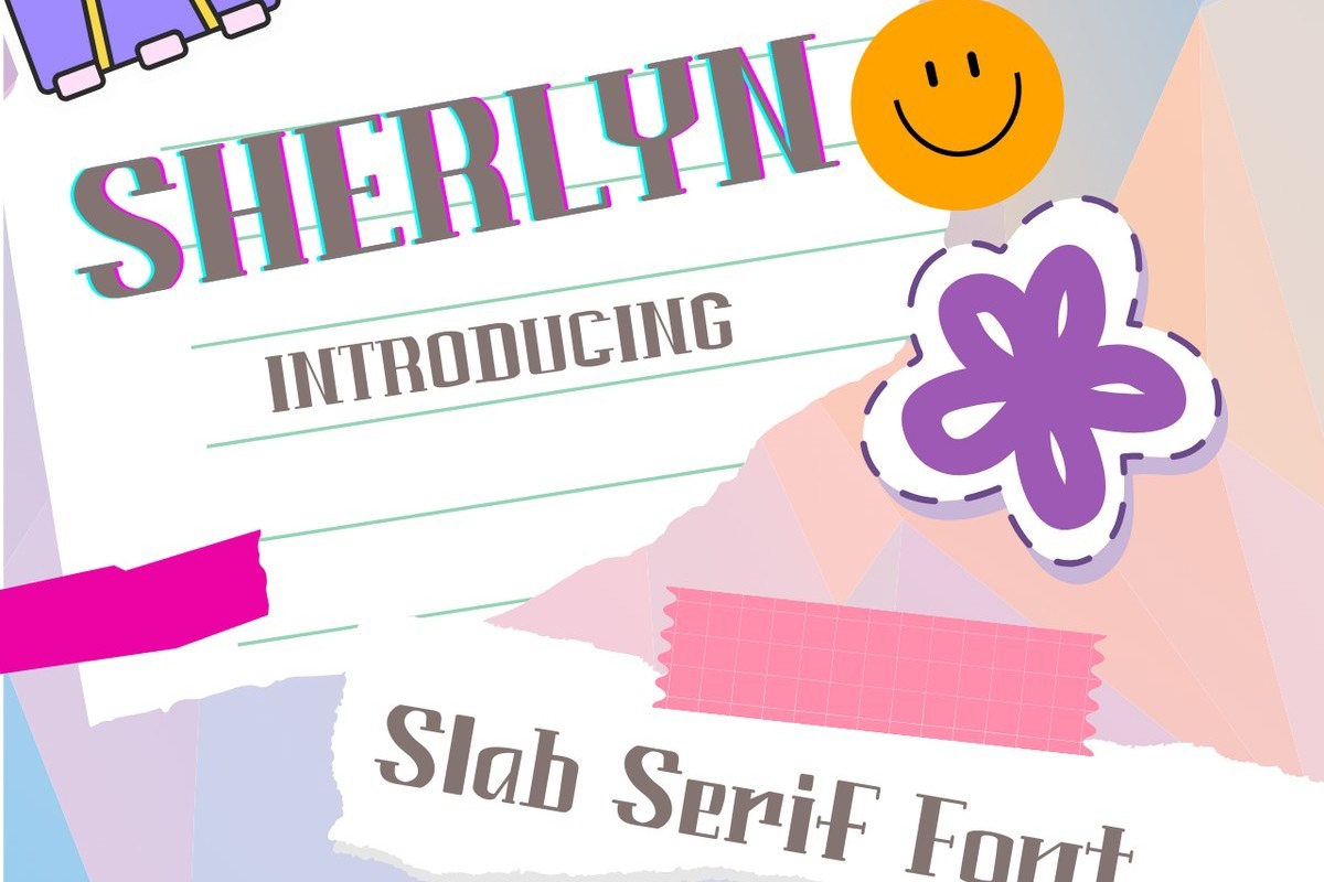 Пример шрифта Sherlyn