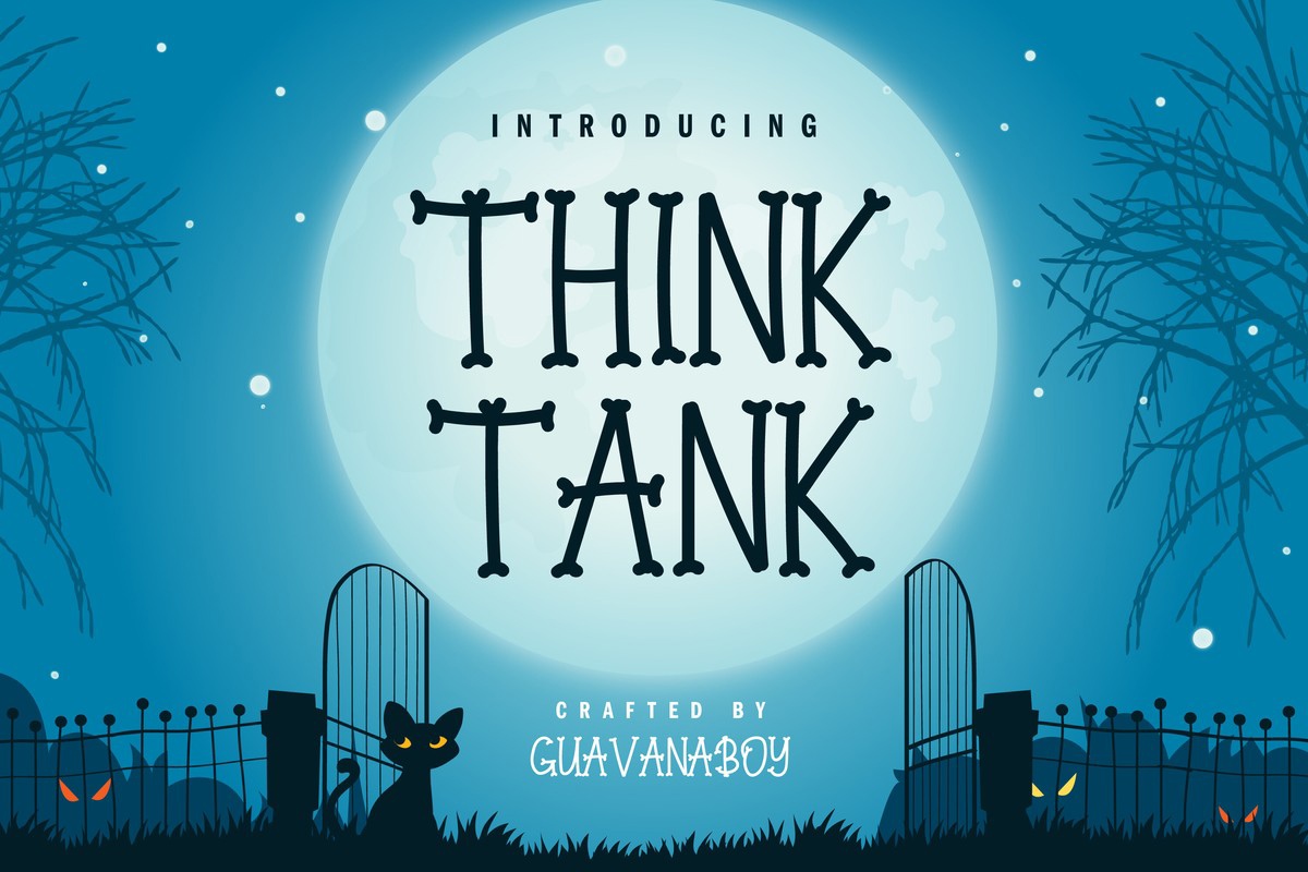 Пример шрифта Think Tank Regular