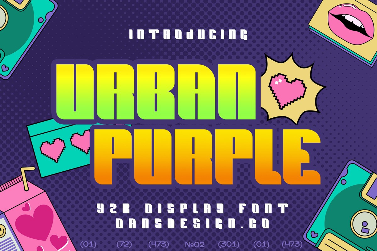 Пример шрифта Urban Purple