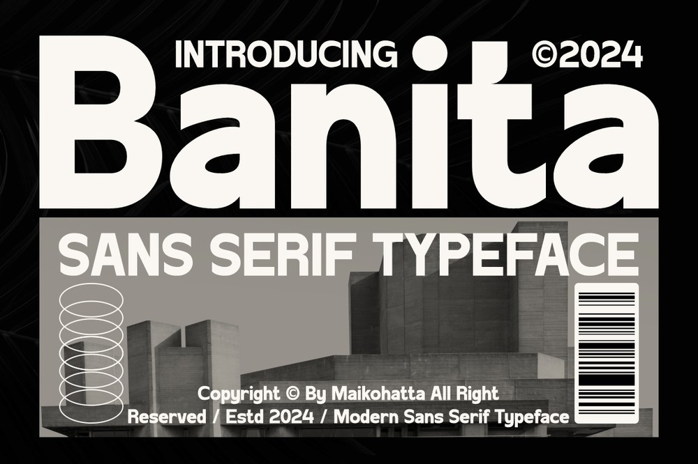 Пример шрифта Banita