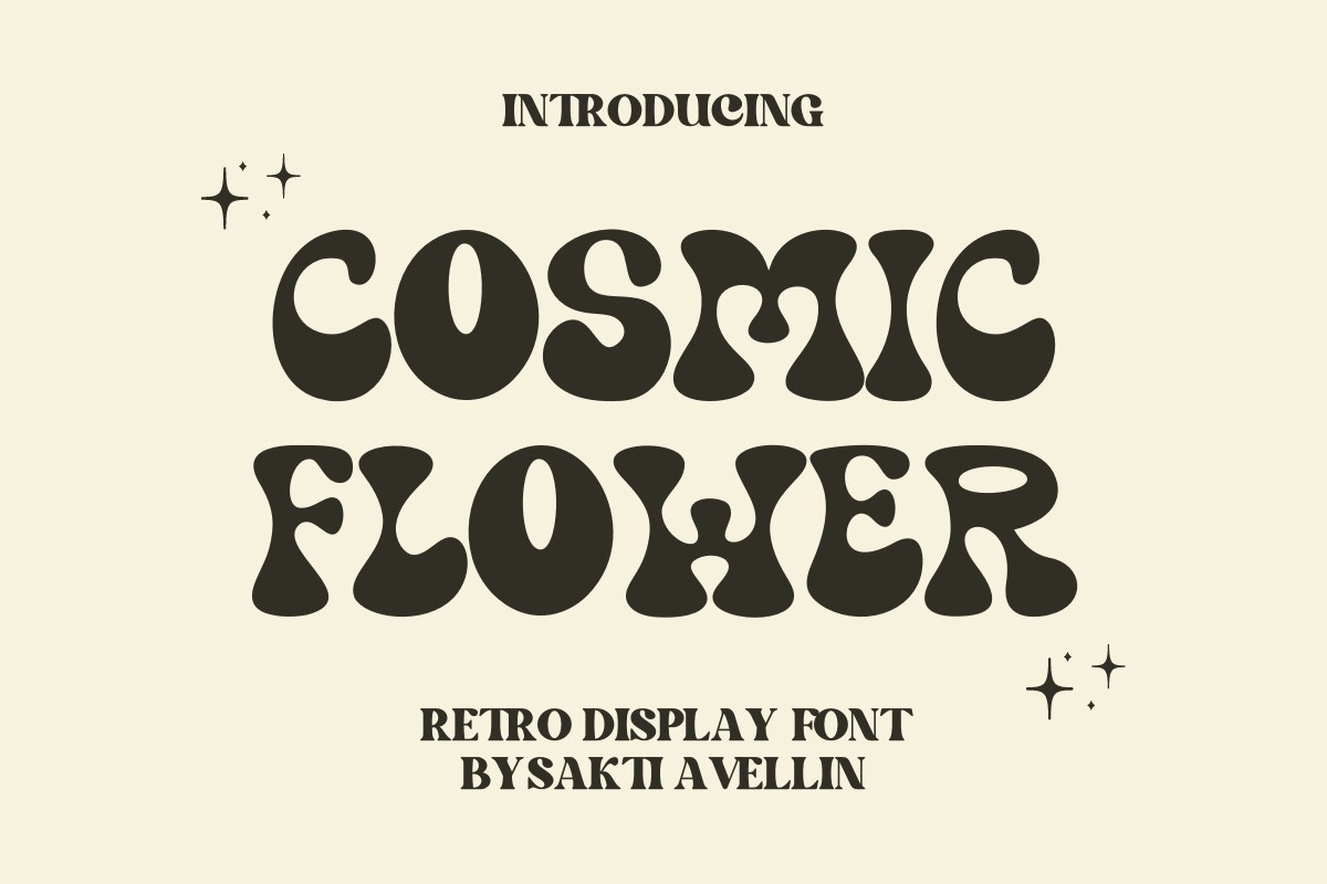 Пример шрифта Cosmic Flower