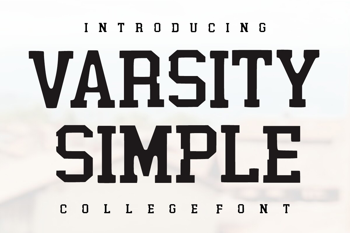 Пример шрифта Varsity Simple Regular