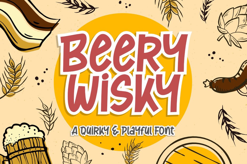 Пример шрифта Beery Wisky