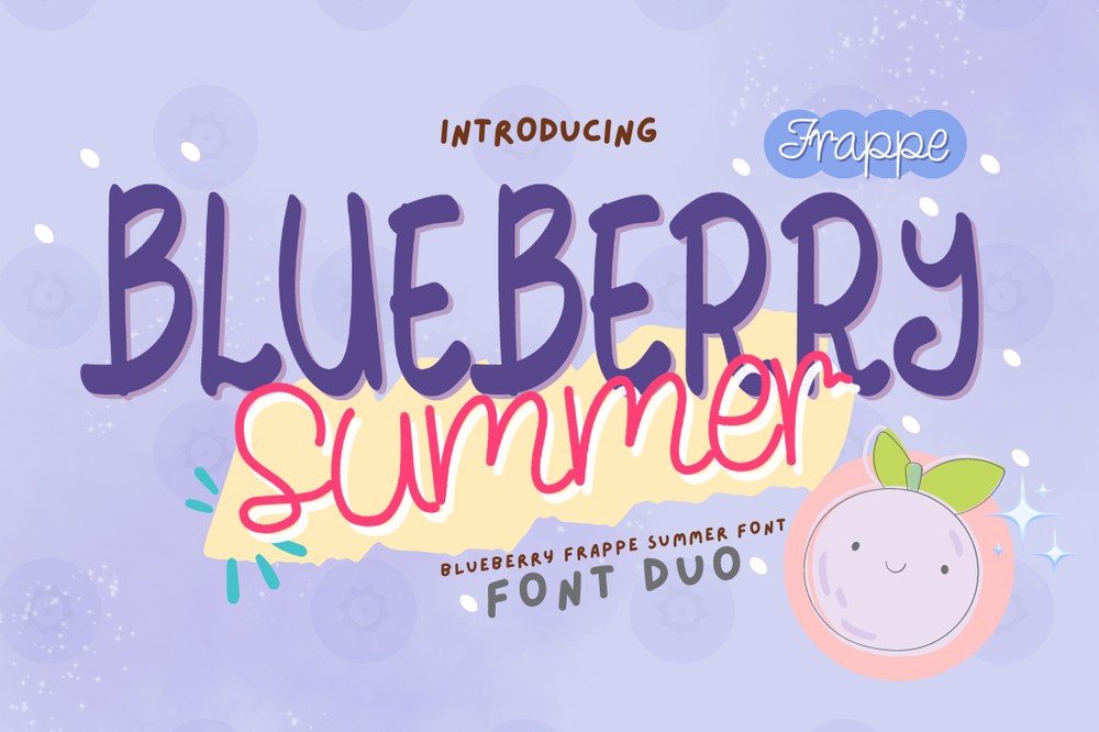 Пример шрифта Blueberry Frappe Summe