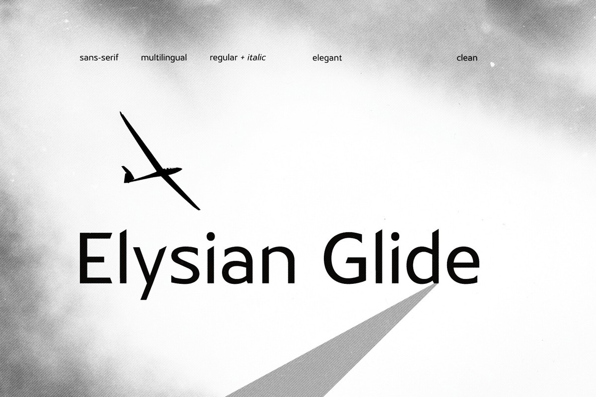 Пример шрифта Elysian Glide