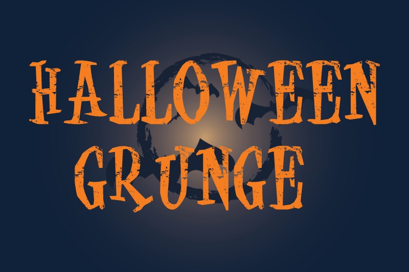 Пример шрифта Halloween Grunge