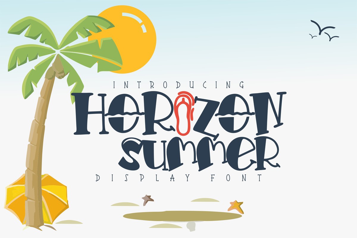 Пример шрифта Horizon Summer