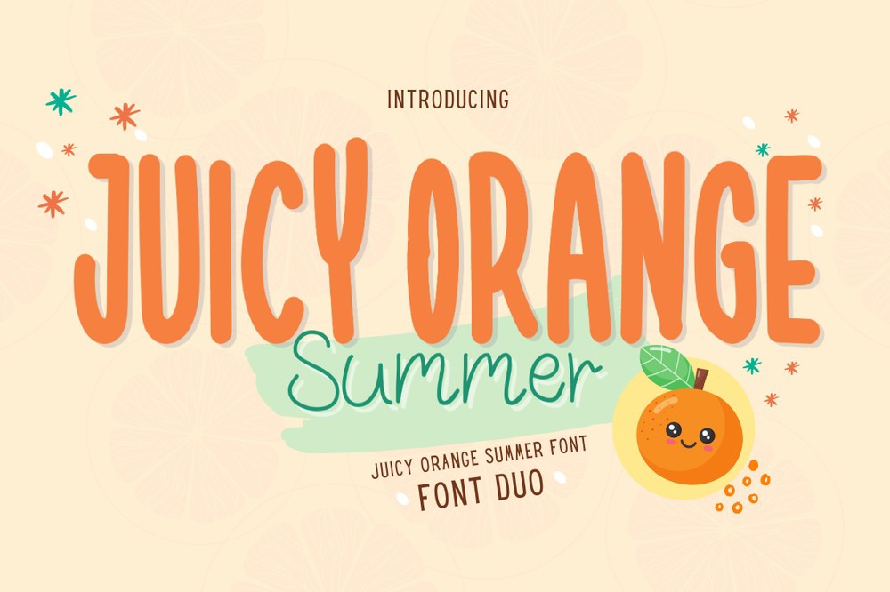 Пример шрифта Juicy Orange Summer