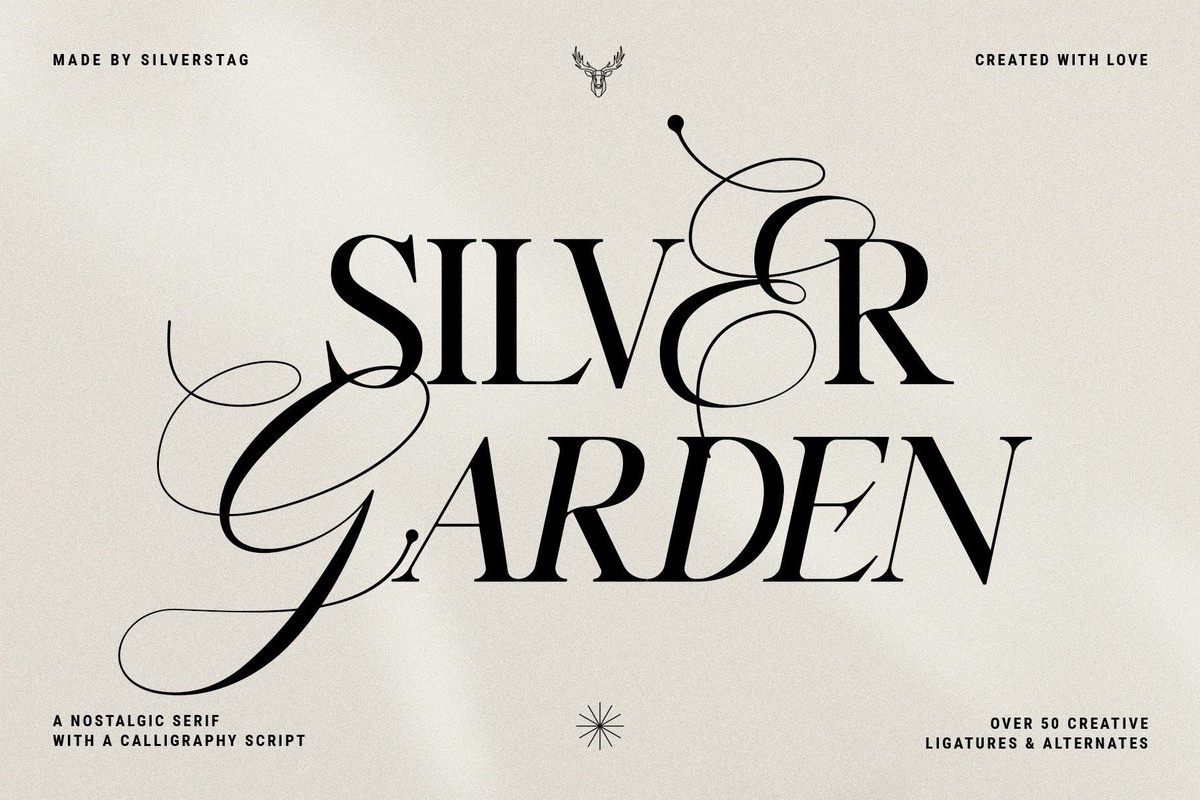 Пример шрифта Silver Garden