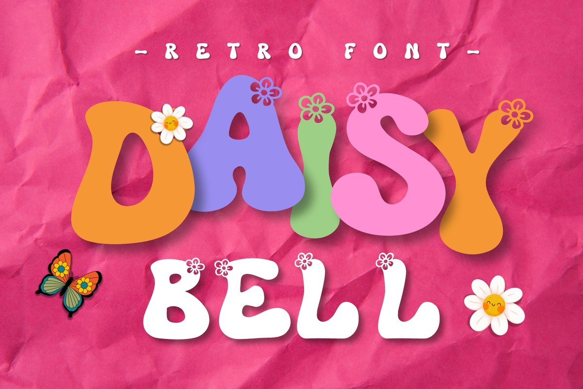 Пример шрифта Retro Daisy Bell