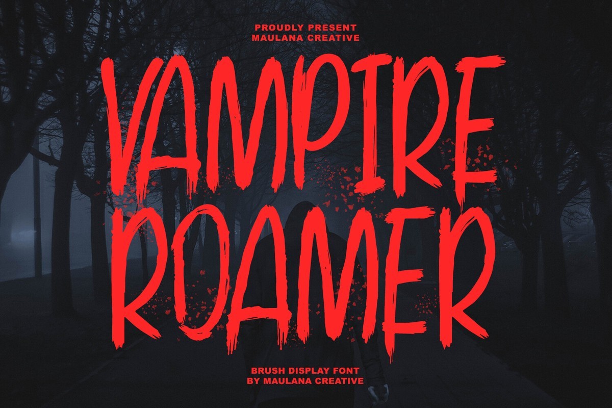 Пример шрифта Vampire Roamer