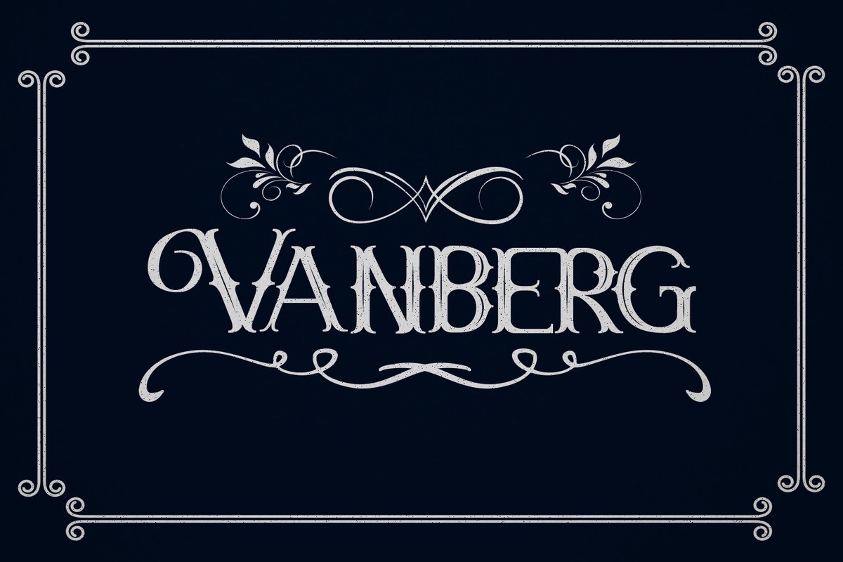 Пример шрифта Vanberg