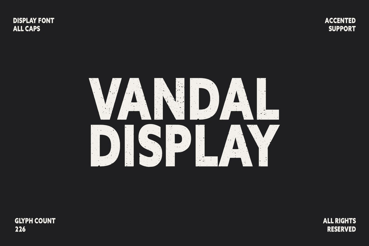 Пример шрифта Vandal