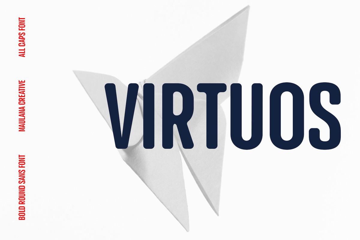 Пример шрифта Virtuos Regular