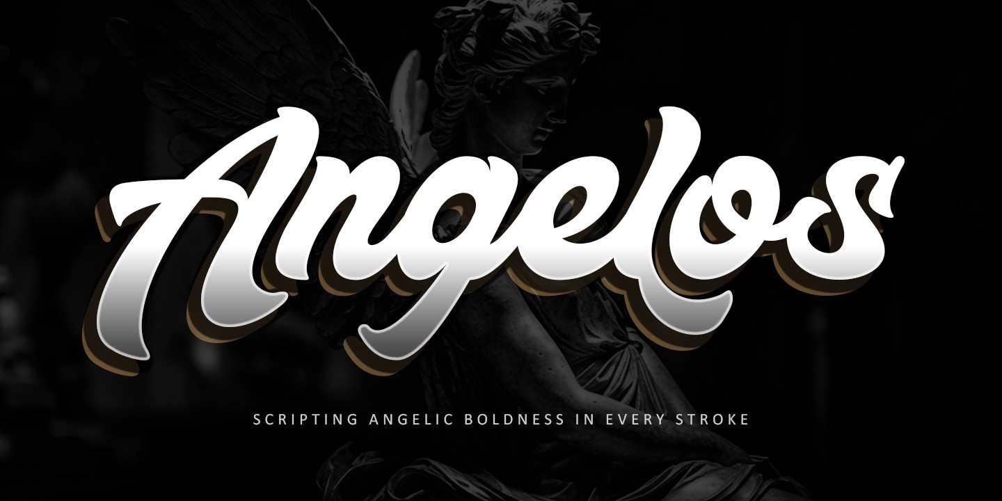 Пример шрифта Angelos